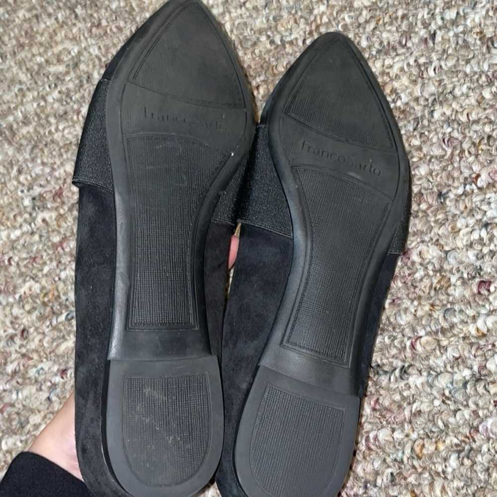 Womens Like New Franco Sarto Black Suede Flats - image 8