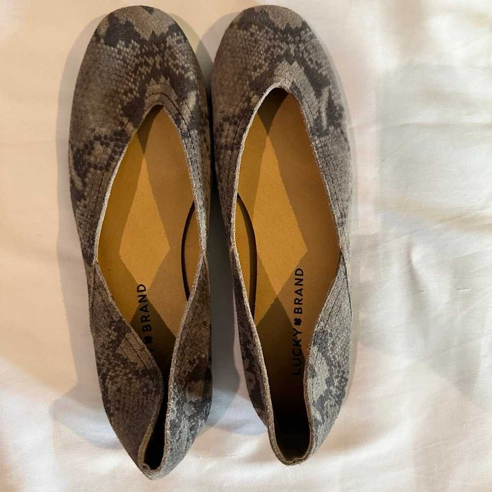 NWOT Lucky Brand Alba Snakeskin Print Suede Skimm… - image 8