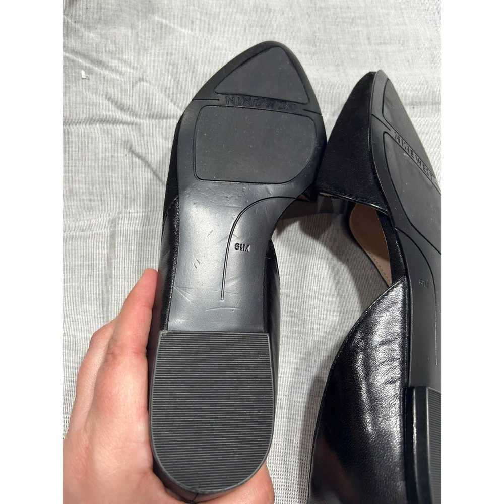 Nine West black flat leather shoes NWOT size 6.5 - image 5