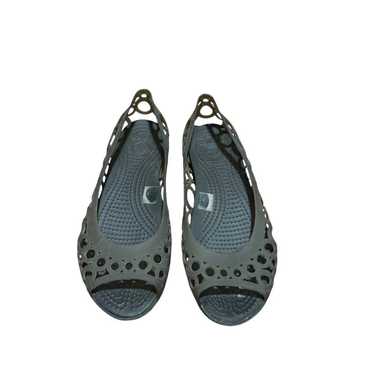 Crocs Adrina Jellies Ballet Peep Toe Flats Geometr