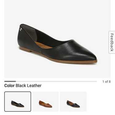 Zodiac Leather Flats Black