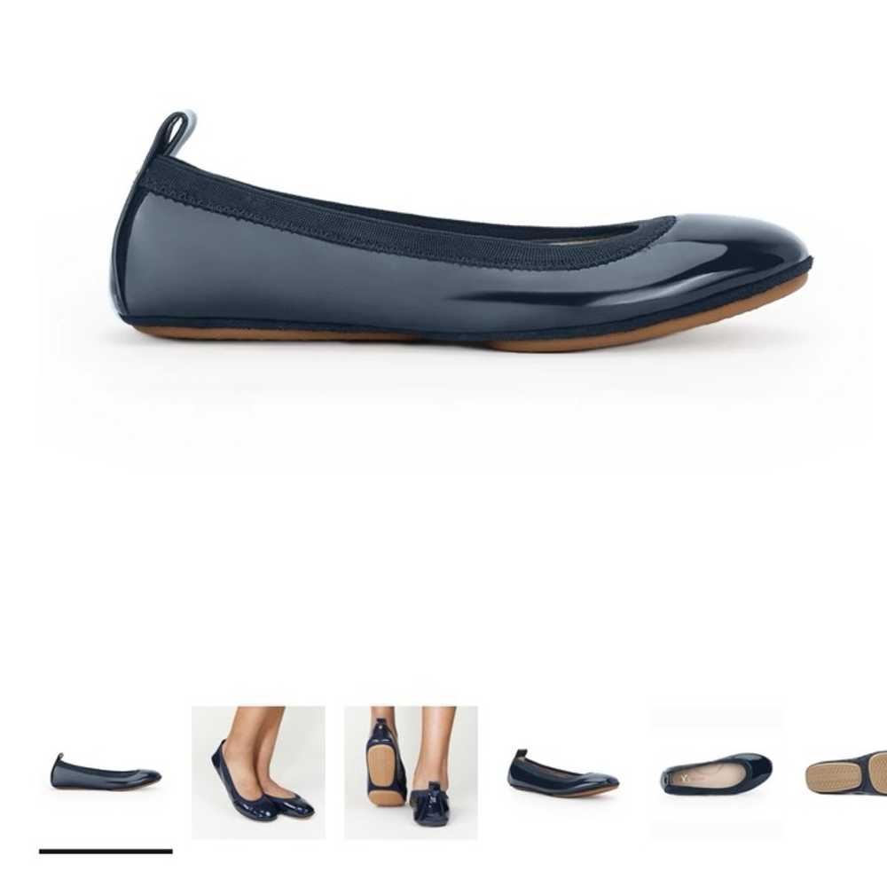 Yosi Samra Foldable Ballet Flat in Deep Navy Pate… - image 2