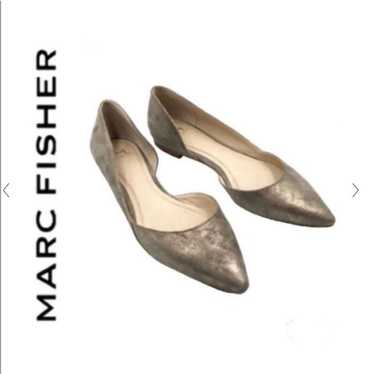 Marc Fisher Sunny D'Orsay Metallic Flats 6M