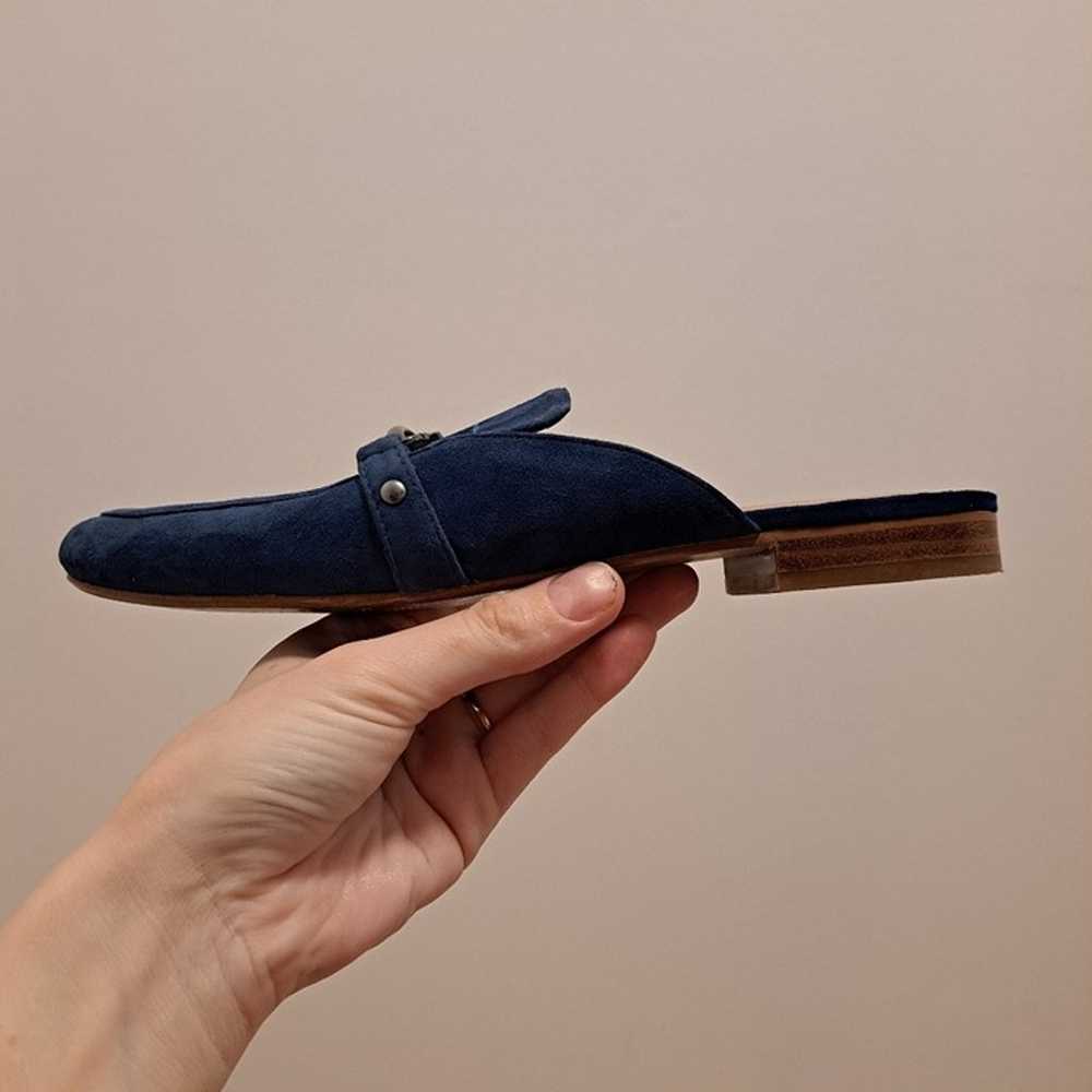 Franco Sarto Dolly Blue Suede Open Heel Slip On L… - image 10