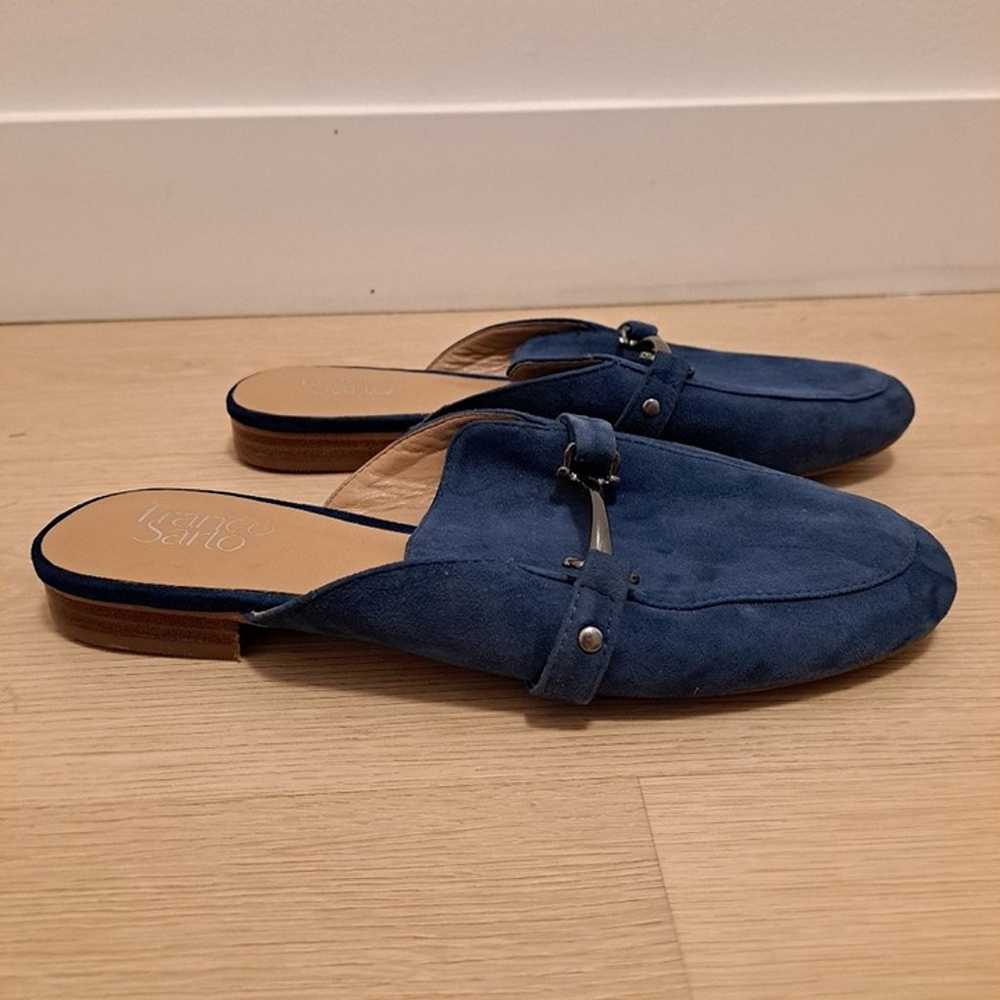 Franco Sarto Dolly Blue Suede Open Heel Slip On L… - image 3