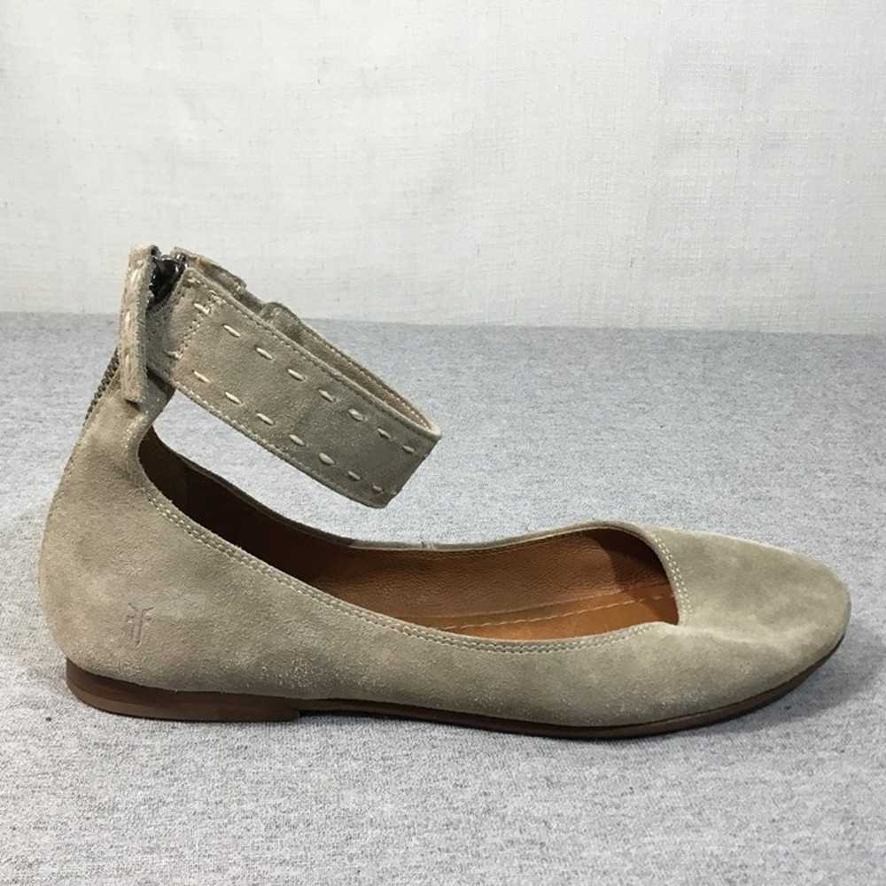 Frye Women Carson Ankle Ballet Ash Suede Flat Zip… - image 11