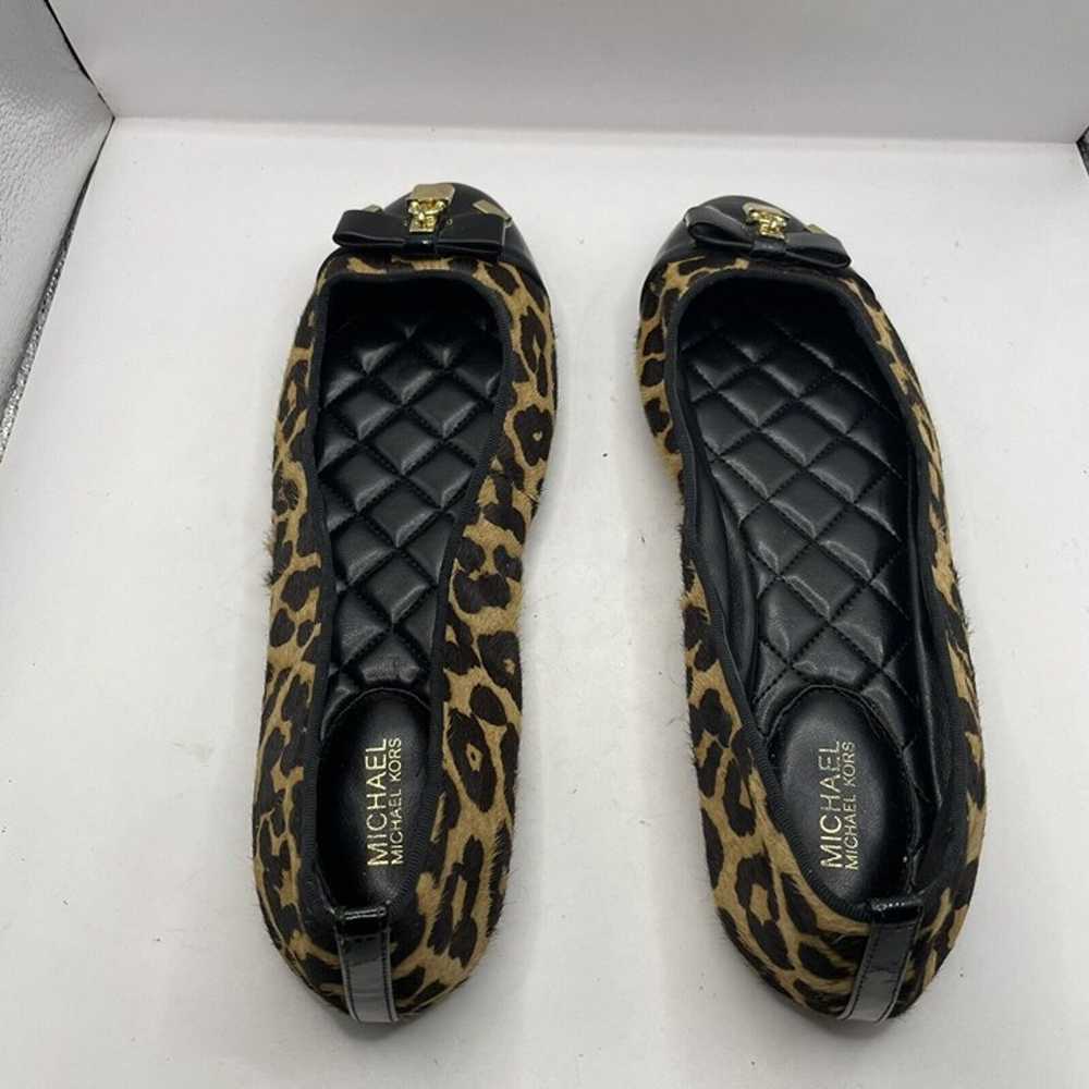 MICHAEL KORS Alice Ballet Flats size 9.5M cheetah… - image 5