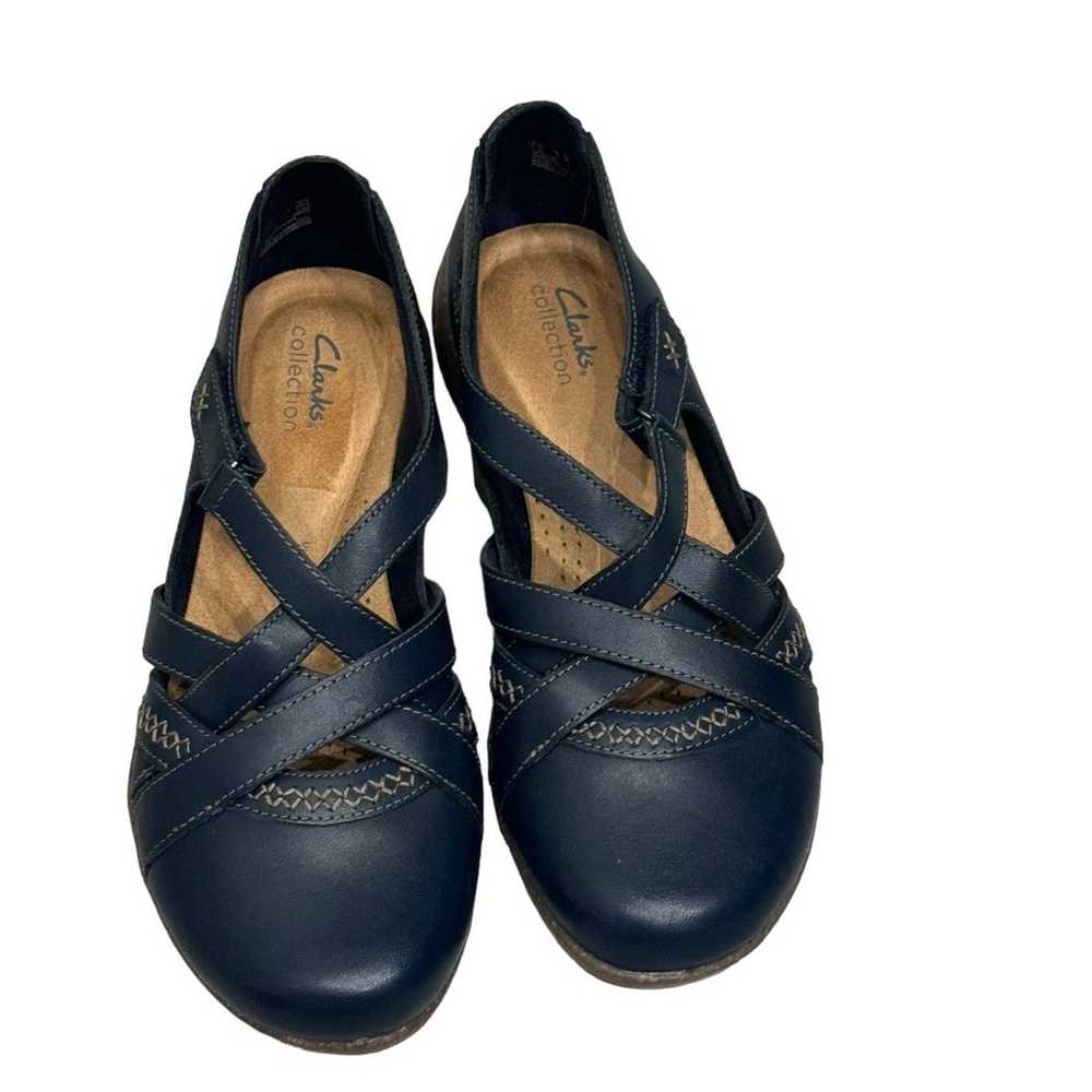 Clark’s Women’s Roseville Mary Jane Navy Flats - … - image 2