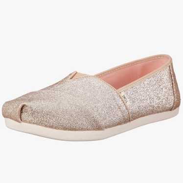 TOMS Women's Alpargata Glitter Slip Ons