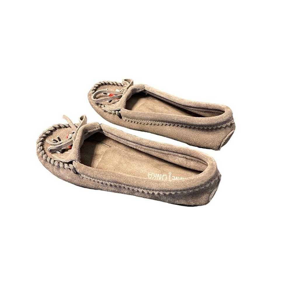 MINNETONKA WOMEN'S GRAY SUEDE THUNDERBIRD MOCCASI… - image 3