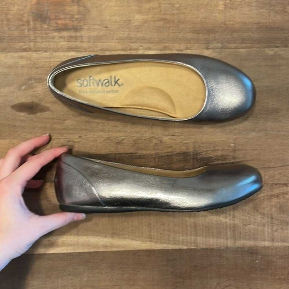 Softwalk Metallic Ballet Flats - image 2