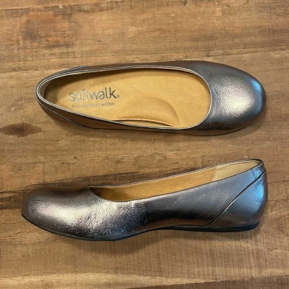 Softwalk Metallic Ballet Flats - image 3