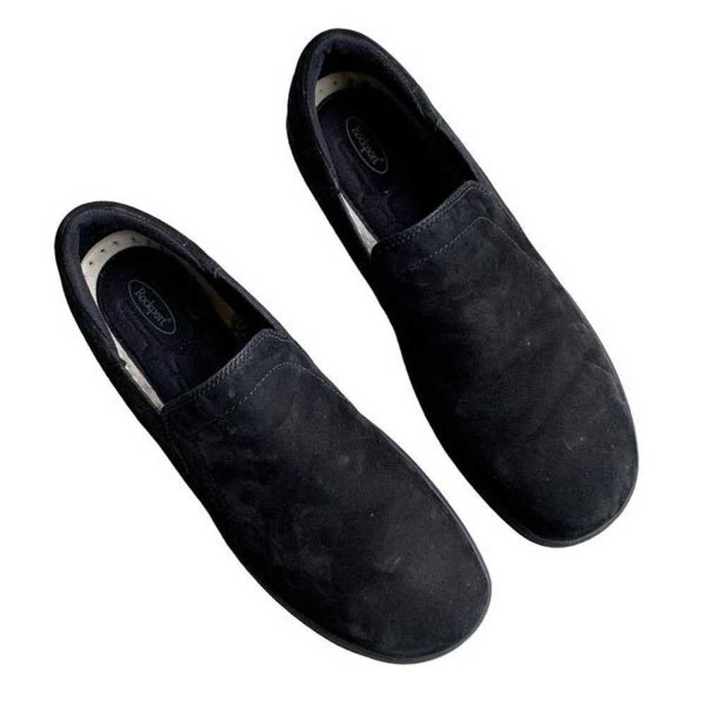 Rockport Black Brushed Suede Leather Slip on Loaf… - image 4