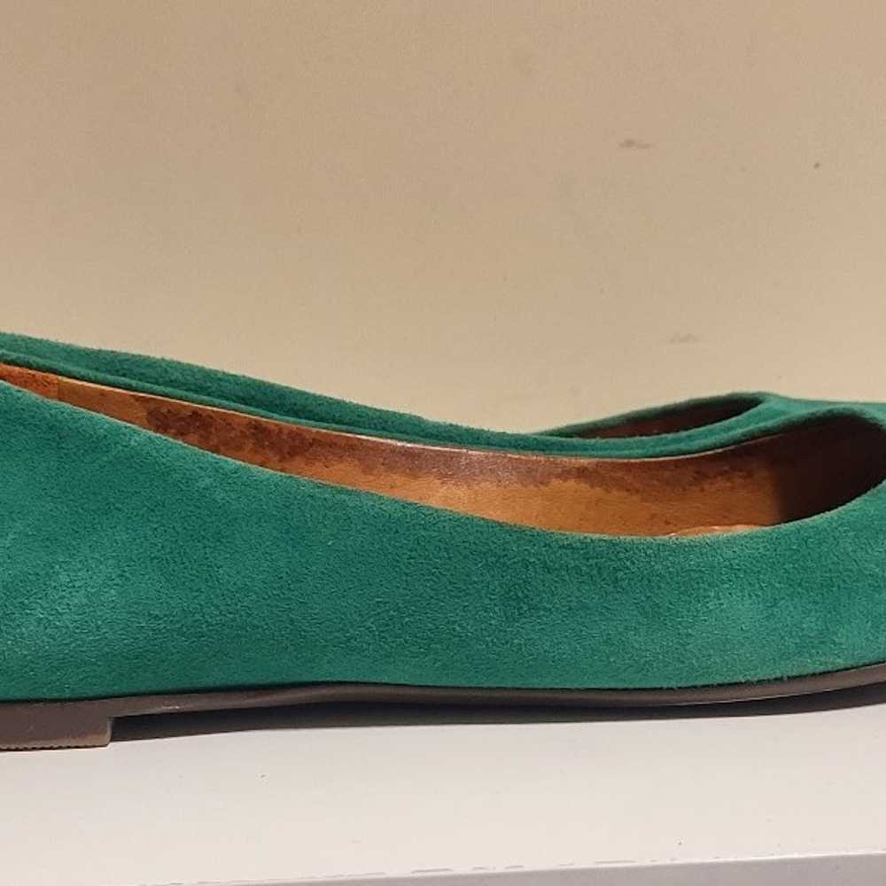 Madewell 1937 Green Suede Leather Lined Ballet Fl… - image 2