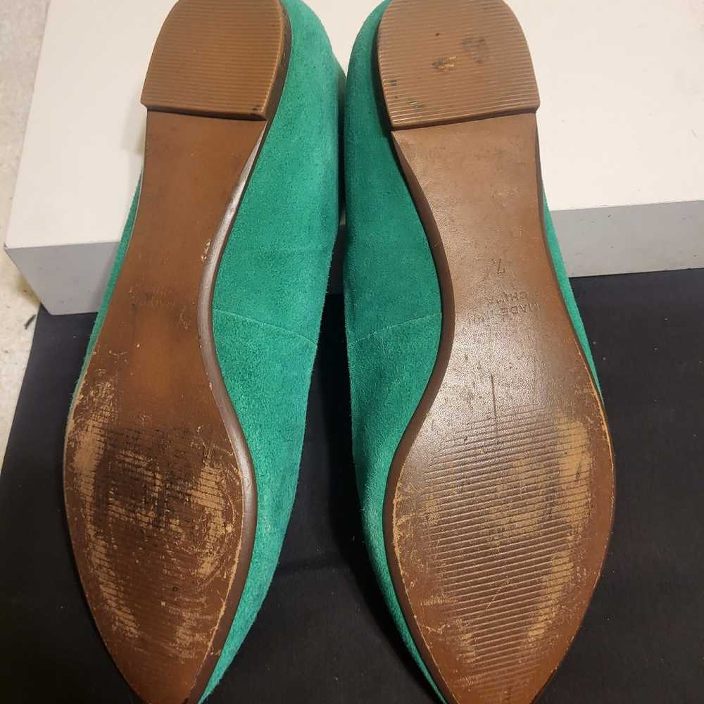 Madewell 1937 Green Suede Leather Lined Ballet Fl… - image 6