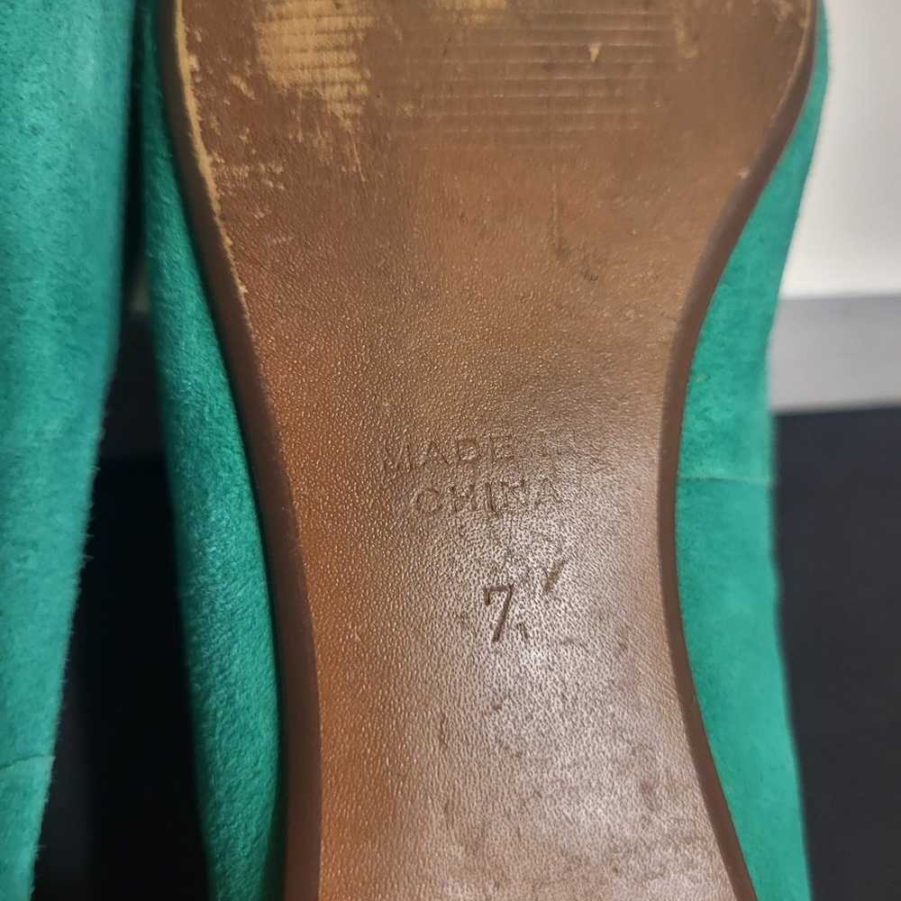 Madewell 1937 Green Suede Leather Lined Ballet Fl… - image 7