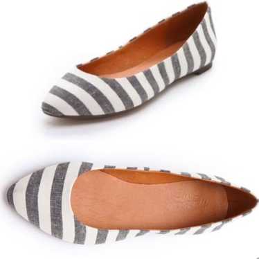 Madewell Sidewalk Skimmer Striped Flats