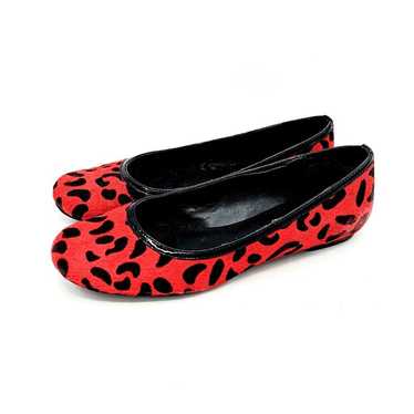 Oh...DEER! Red Hot Pony Hair Cheetah Print Flats S