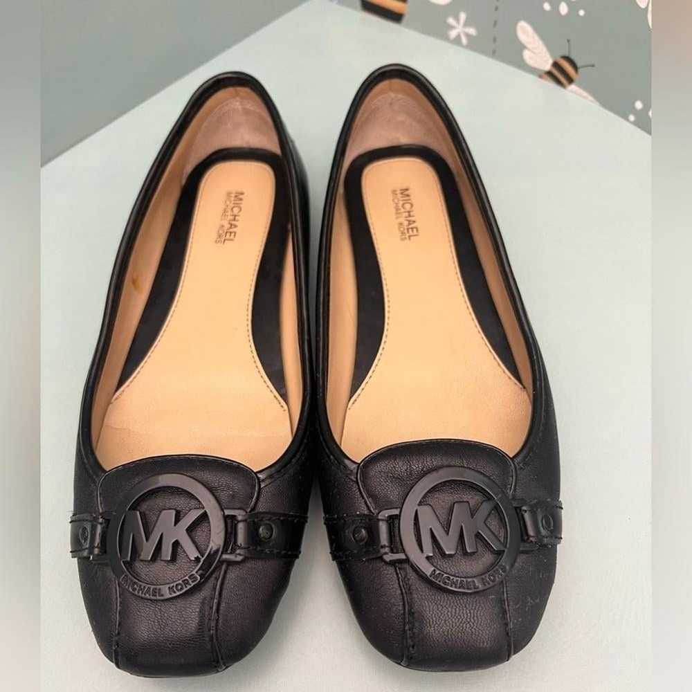 Black Michel Kors Fulton Leather Flats Size 7 - image 1