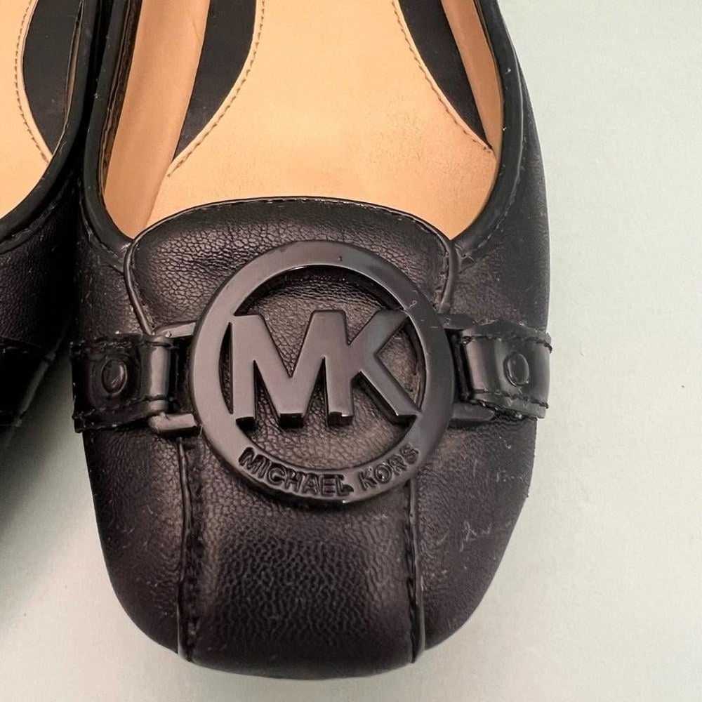 Black Michel Kors Fulton Leather Flats Size 7 - image 2