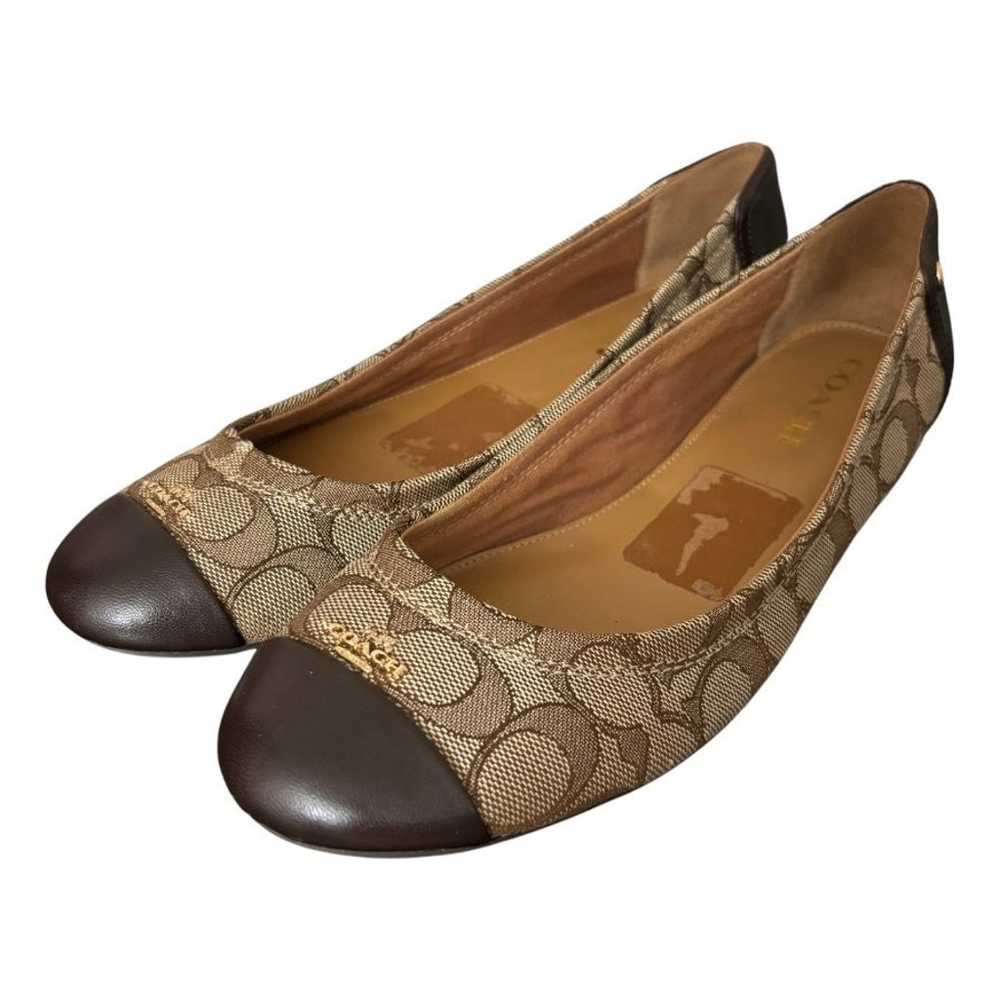 Coach Chelsea Flats Khaki Chestnut Size 9 Signatu… - image 3