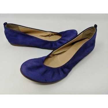 J.CREW ANYA PURPLE SUEDE BALLET FLATS SLIP ON WOM… - image 1