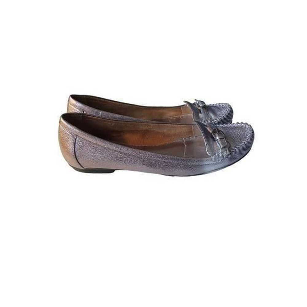 Calvin Klein metallic front buckle flat loafer sh… - image 2