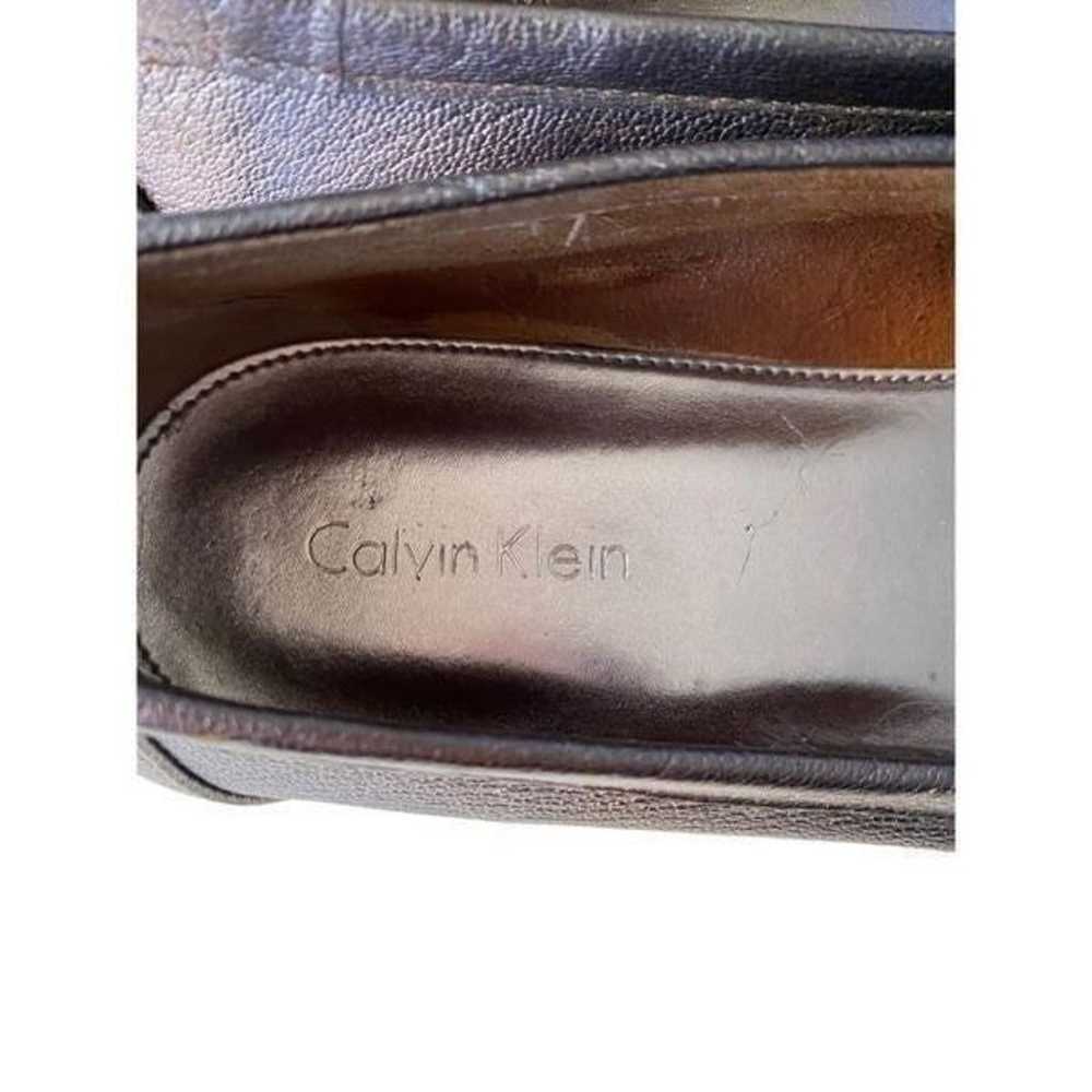 Calvin Klein metallic front buckle flat loafer sh… - image 4