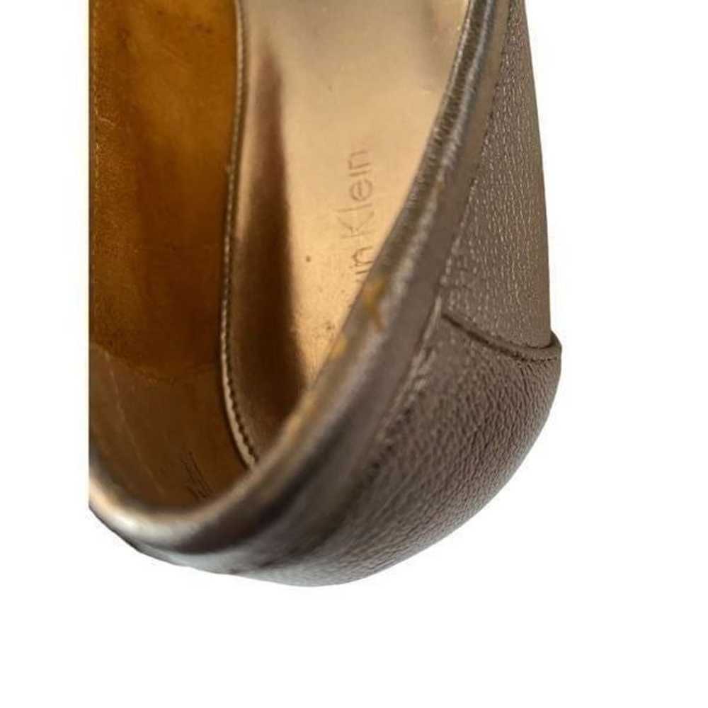 Calvin Klein metallic front buckle flat loafer sh… - image 5