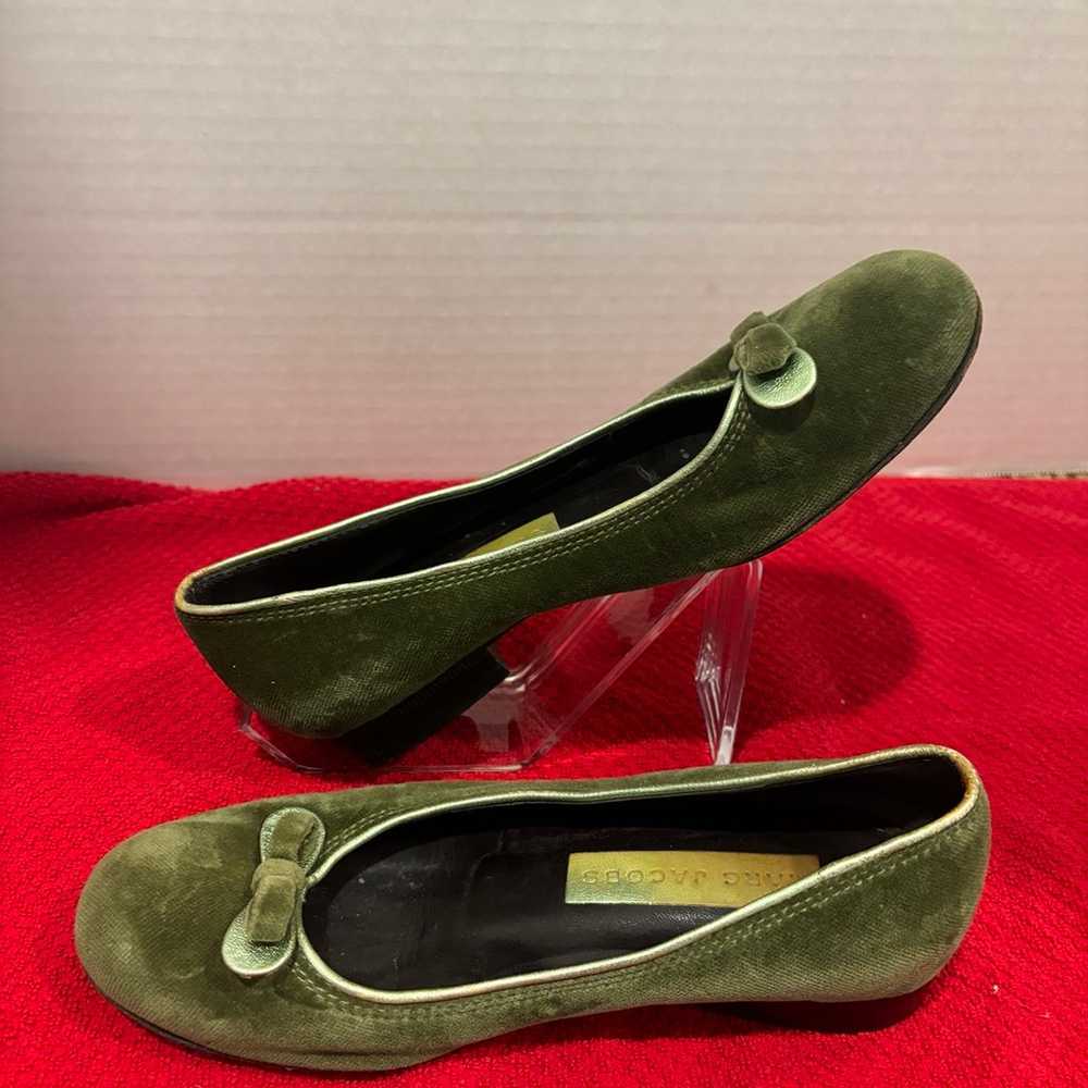 Marc Jacobs Green Velvet Flats with Bows Ballerin… - image 3