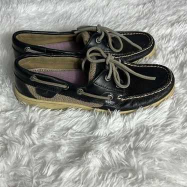 Sperry Mountrek Navy Blue Leather & Mesh Boat Dec… - image 1