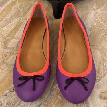 J.Crew Ballet Flats, Purple & Orange, Size 6.5 - image 1