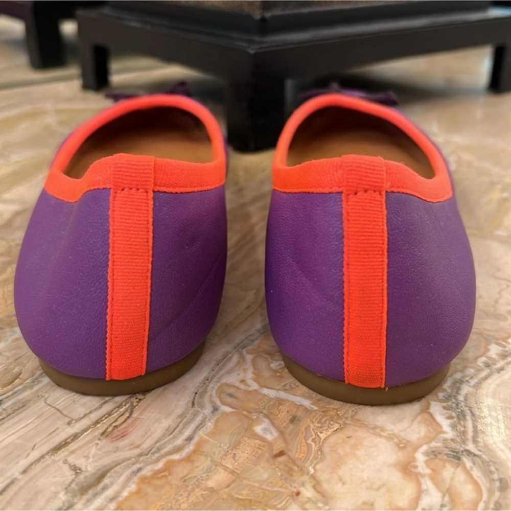 J.Crew Ballet Flats, Purple & Orange, Size 6.5 - image 3