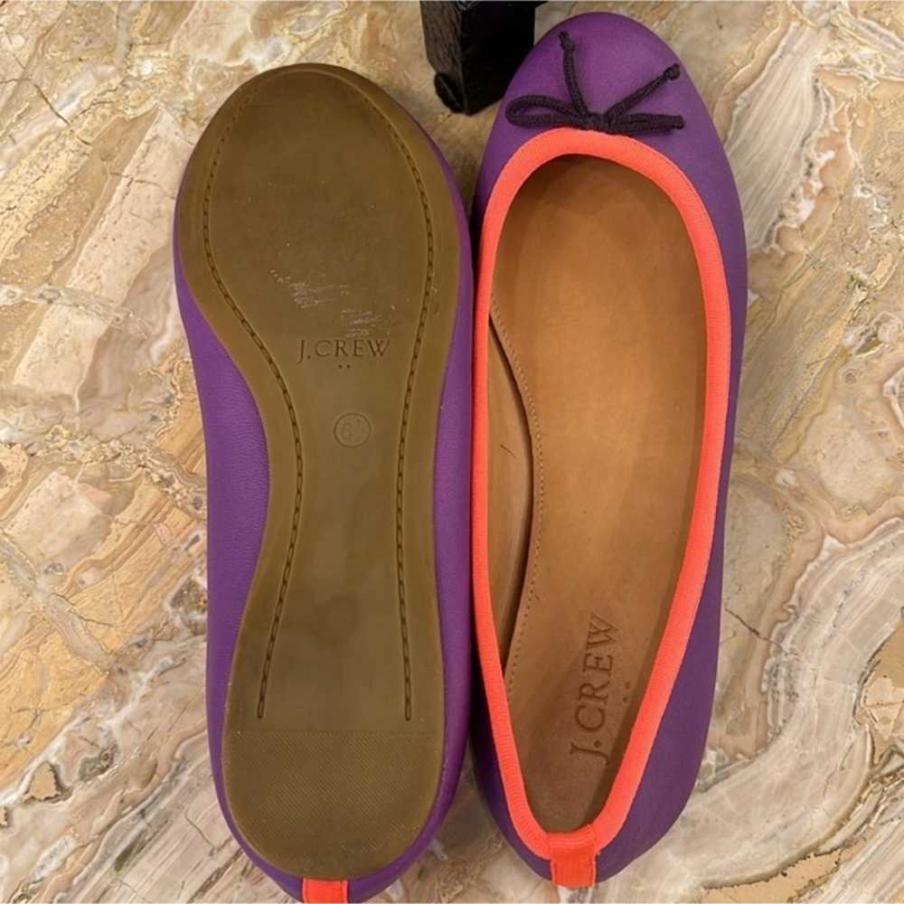 J.Crew Ballet Flats, Purple & Orange, Size 6.5 - image 4