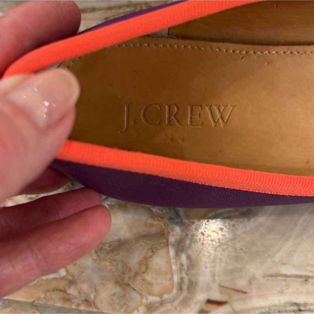 J.Crew Ballet Flats, Purple & Orange, Size 6.5 - image 5