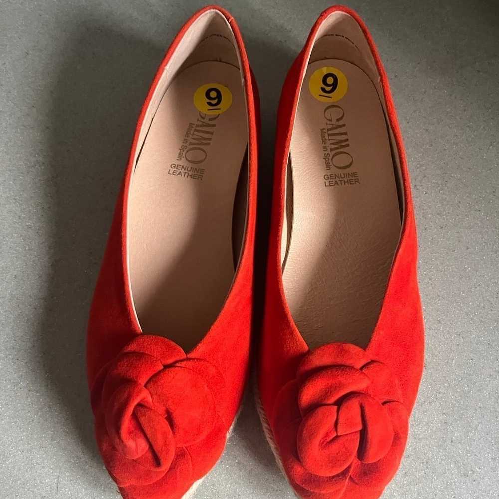 Gaimo Handmade Red Suede slip ons Free People sz … - image 1