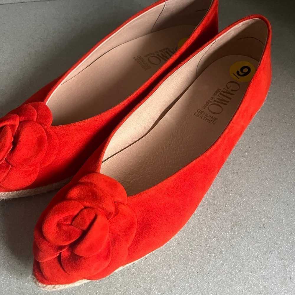 Gaimo Handmade Red Suede slip ons Free People sz … - image 4