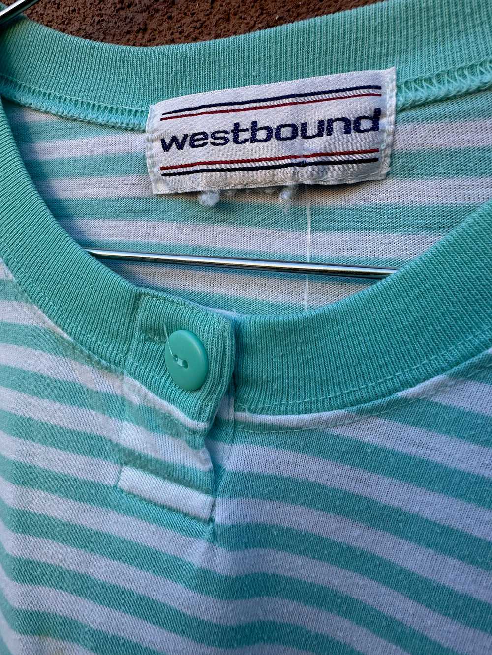 Westbound Blue & White Striped T-shirt - image 2