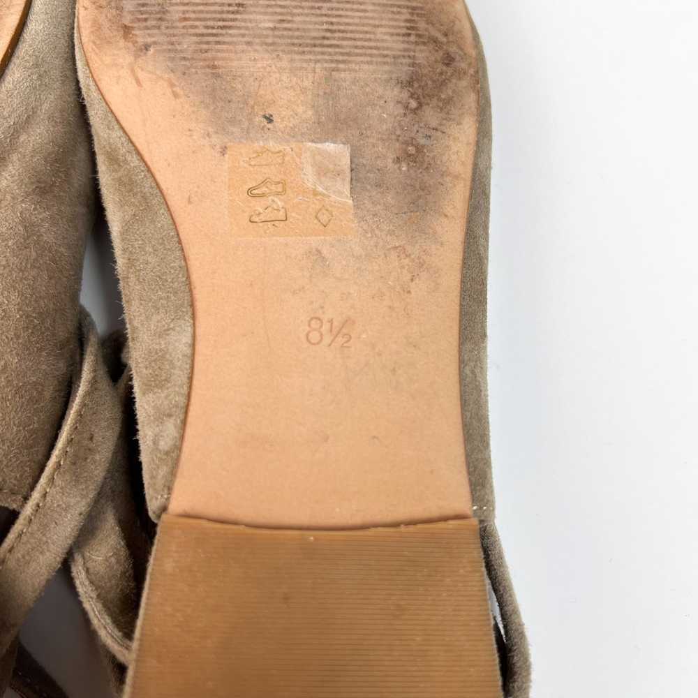 Madewell April Tan Suede Leather Ankle Wrap Balle… - image 10