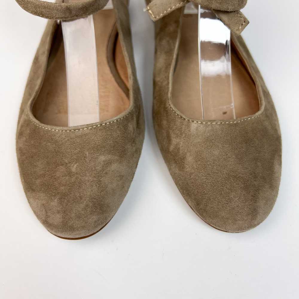 Madewell April Tan Suede Leather Ankle Wrap Balle… - image 3