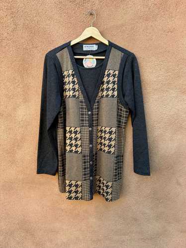 Alfred Dunner 90's Houndstooth Cardigan