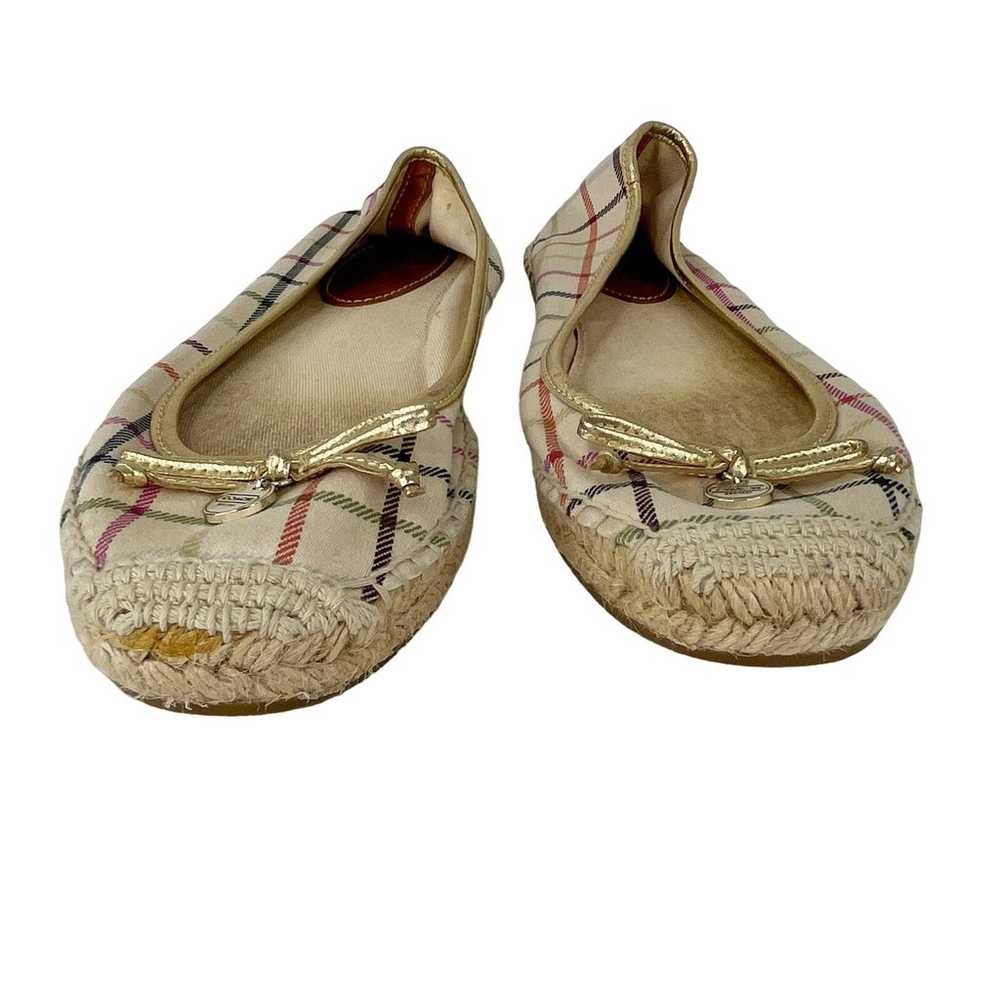 Coach Royce Flats Cream Gold Bow Charm 8B - image 11