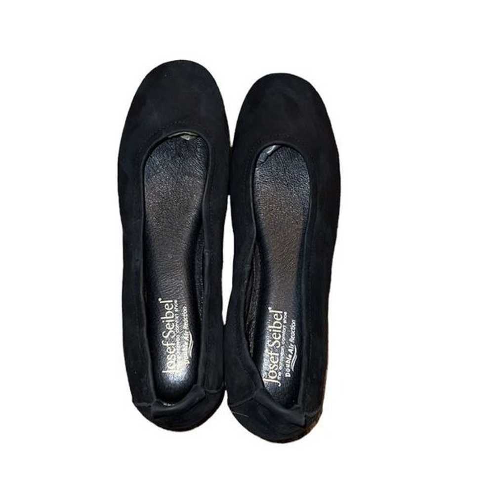 Josef Seibel Black Leather Flat Shoes Size 6.5 - image 1