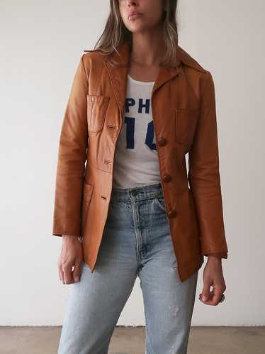 Cognac Leather Jacket