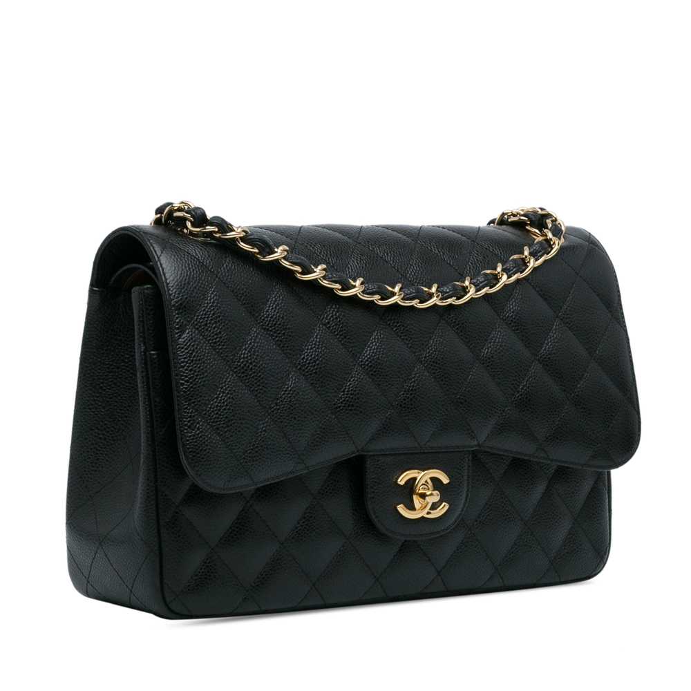 Product Details Chanel Black Caviar Jumbo Double … - image 2