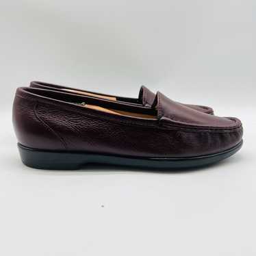 SAS Loafers Womens 7.5 Burgundy Brown Leather Comf