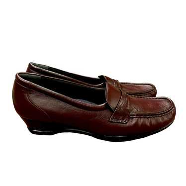 SAS Tripad Comfort Loafers Maroon Leather Comfort 