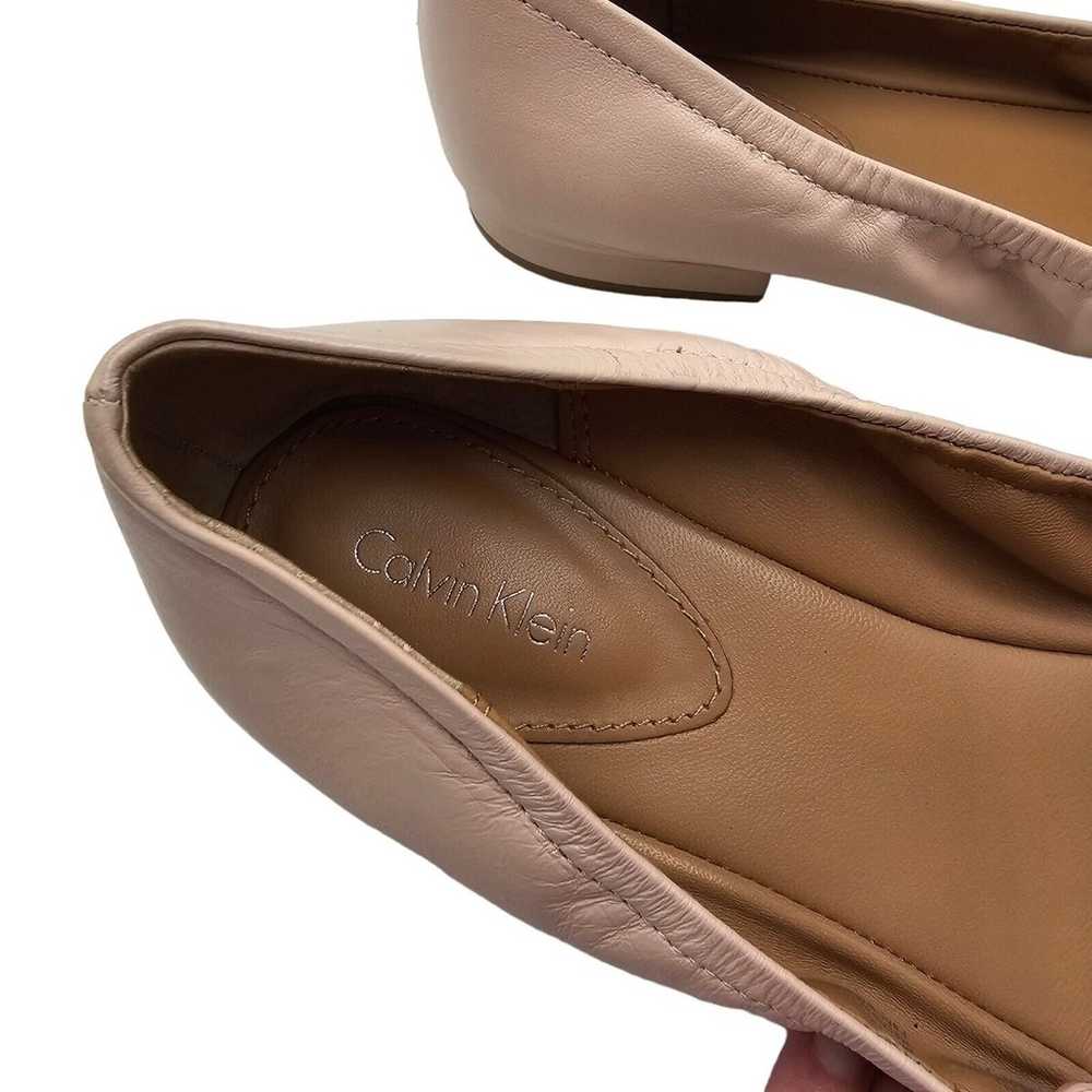 Calvin Klein Ballet Flats Women 10 Fiana Leather … - image 8