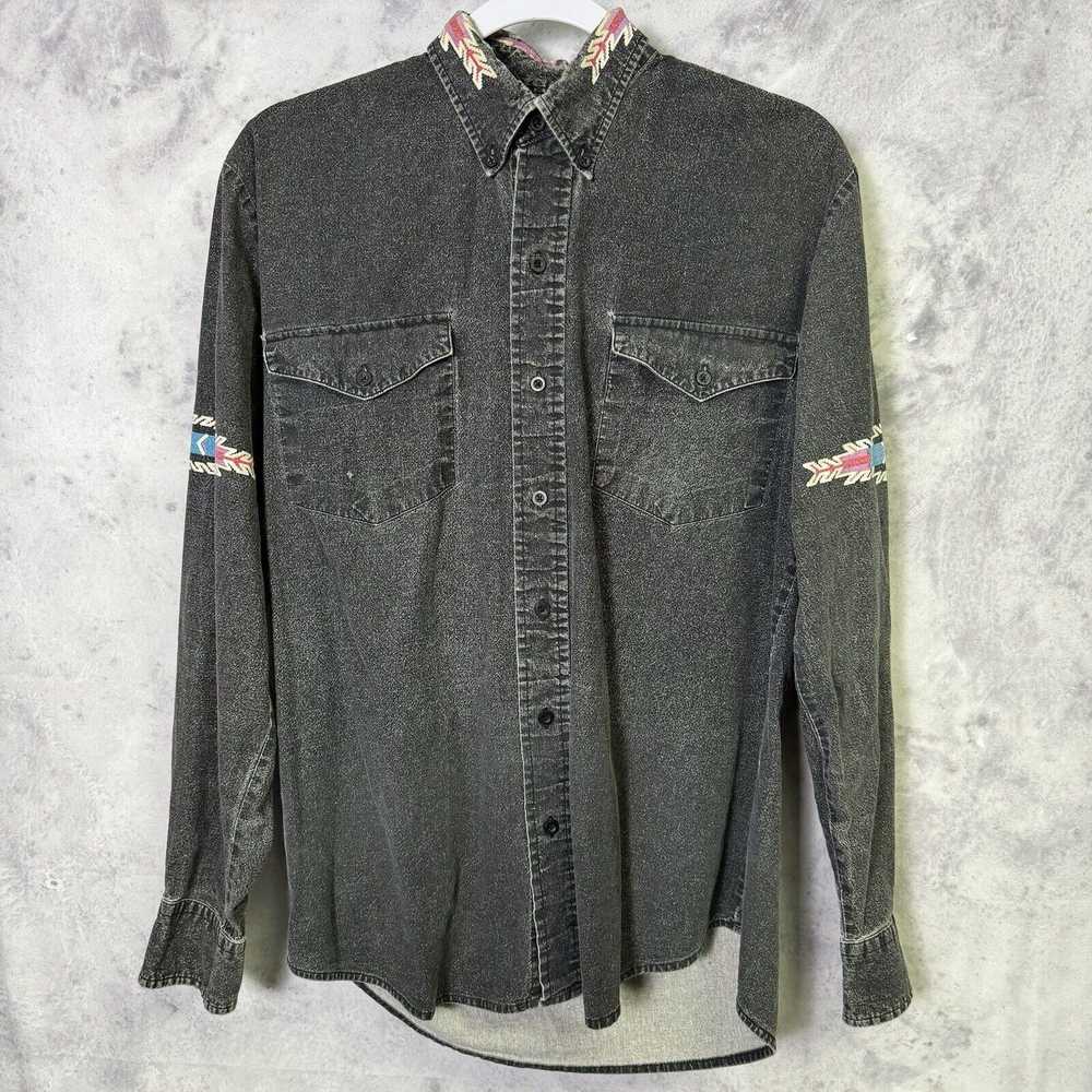 Vintage Pure Country Western Button Up Shirt Mens… - image 1