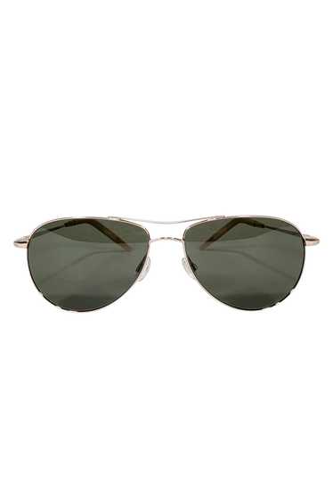 Oliver Peoples - Gold Aviator Sunglasses w/ Black… - image 1